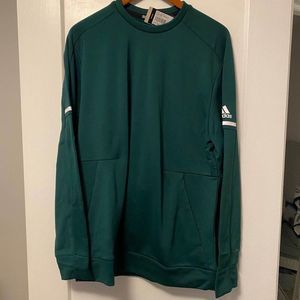 NEW Adidas Men's Game Player Crew Forest Green Sweatshirt Pullover MSP $70